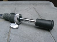 The old endpin assembly with modified rubber tip